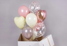 Коробка с воздушными шарами