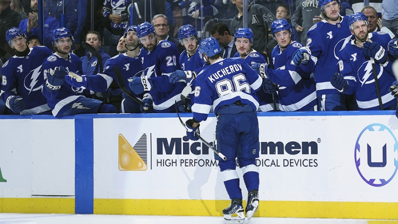 Нападающий Кучеров повторил рекорд Овечкина по результативной серии в матчах НХЛ